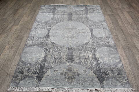 Jaipur Grey Hand Knotted 50 X 70 Area Rug 905-147708 Image 1