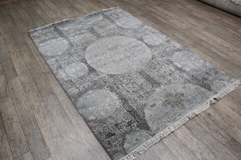 Jaipur Grey Hand Knotted 50 X 70 Area Rug 905-147708 Image 2