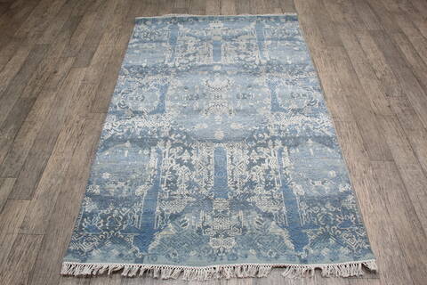 Jaipur Blue Hand Knotted 40 X 60 Area Rug 905-147709 Image 1