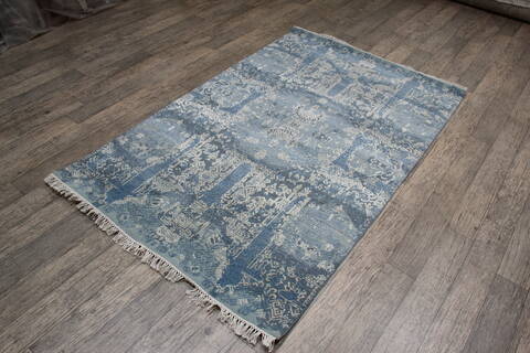 Jaipur Blue Hand Knotted 40 X 60 Area Rug 905-147709 Image 3