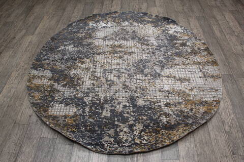 Jaipur Grey Round Hand Knotted 60 X 60 Area Rug 905-147714 Image 1