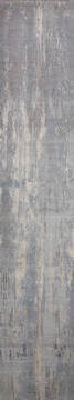 Jaipur Grey Runner Hand Knotted 2'6" X 16'1"  Area Rug 905-147716
