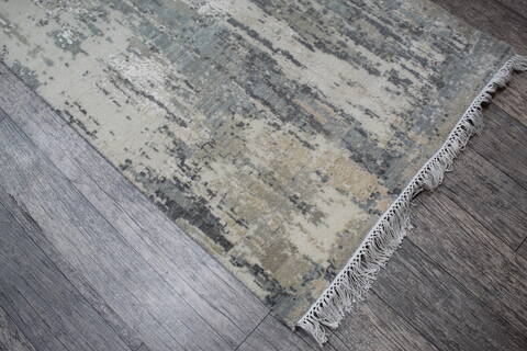 Jaipur White Runner Hand Knotted 26 X 120 Area Rug 905-147717 Image 5