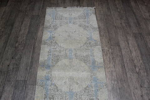 Jaipur White Runner Hand Knotted 26 X 180 Area Rug 905-147719 Image 4