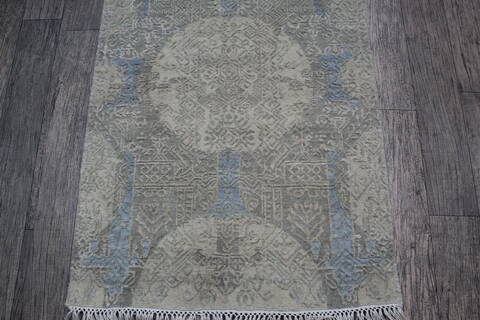 Jaipur White Runner Hand Knotted 26 X 180 Area Rug 905-147719 Image 5