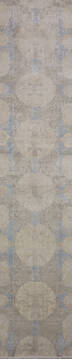 Jaipur White Runner Hand Knotted 2'6" X 18'0"  Area Rug 905-147719