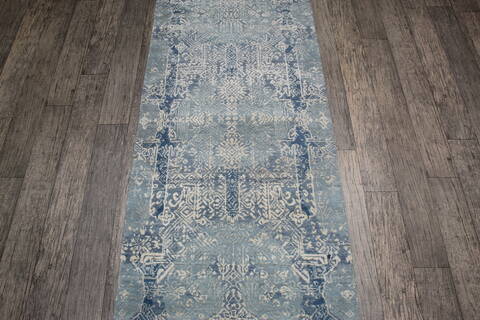 Jaipur Blue Runner Hand Knotted 25 X 162 Area Rug 905-147720 Image 3