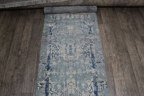 Jaipur Blue Runner Hand Knotted 25 X 162 Area Rug 905-147720 Image 4