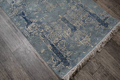 Jaipur Blue Runner Hand Knotted 25 X 162 Area Rug 905-147720 Image 5