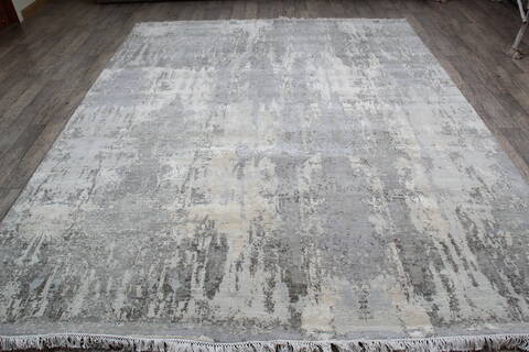 Jaipur Grey Hand Knotted 80 X 100 Area Rug 905-147722 Image 1
