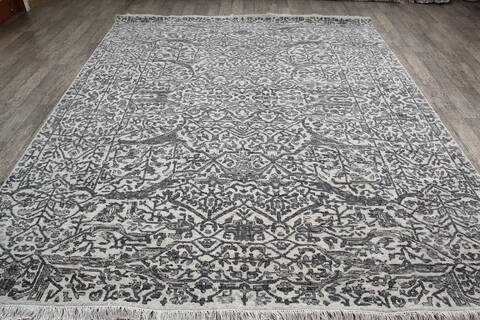 Jaipur Grey Hand Knotted 82 X 100 Area Rug 905-147731 Image 1