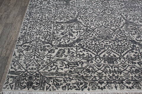 Jaipur Grey Hand Knotted 82 X 100 Area Rug 905-147731 Image 2