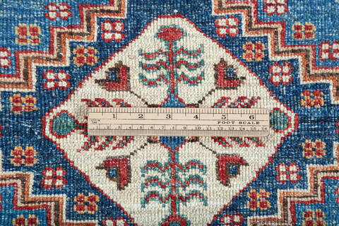 Kazak Blue Hand Knotted 92 X 123 Area Rug 700-147732 Image 6