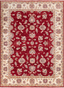 Chobi Red Hand Knotted 5'10" X 8'1"  Area Rug 700-147734