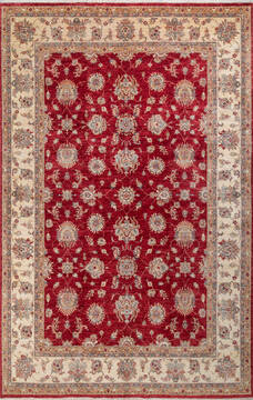 Chobi Red Hand Knotted 7'0" X 10'9"  Area Rug 700-147738