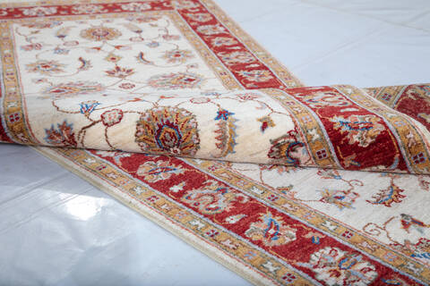 Chobi Beige Runner Hand Knotted 28 X 104 Area Rug 700-147742 Image 5