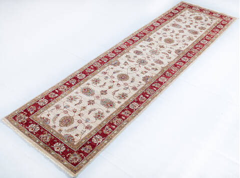 Chobi Beige Runner Hand Knotted 29 X 910 Area Rug 700-147744 Image 2