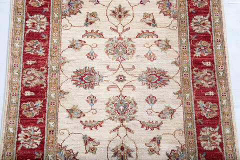 Chobi Beige Runner Hand Knotted 29 X 910 Area Rug 700-147744 Image 3