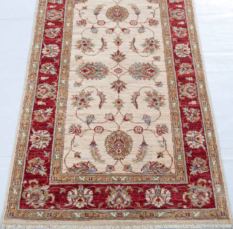 Chobi Beige Runner Hand Knotted 29 X 910 Area Rug 700-147744 Image 4