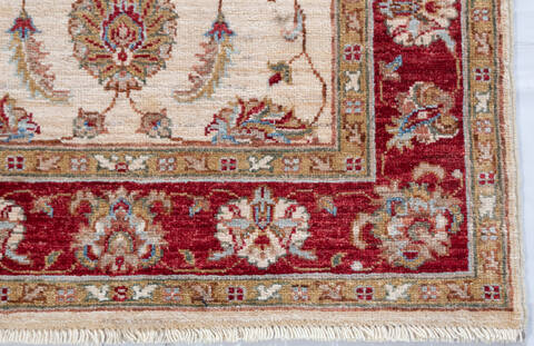 Chobi Beige Runner Hand Knotted 29 X 910 Area Rug 700-147744 Image 5