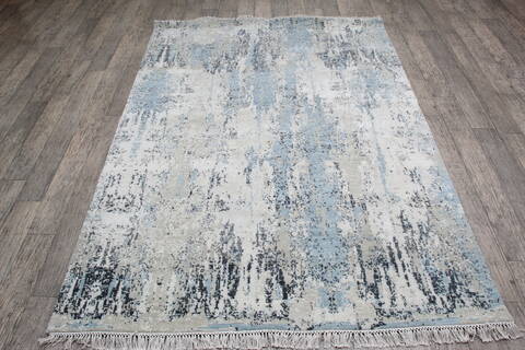 Jaipur White Hand Knotted 50 X 70 Area Rug 905-147751 Image 1