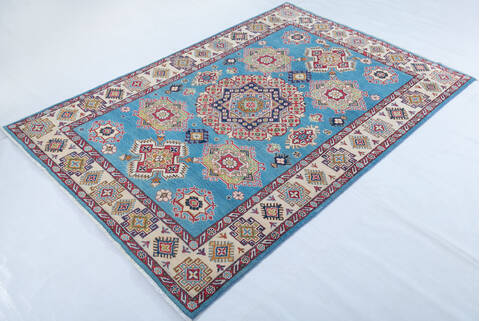 Kazak Blue Hand Knotted 50 X 78 Area Rug 700-147754 Image 2