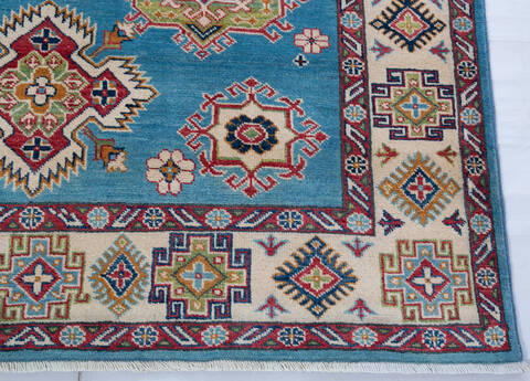 Kazak Blue Hand Knotted 50 X 78 Area Rug 700-147754 Image 4