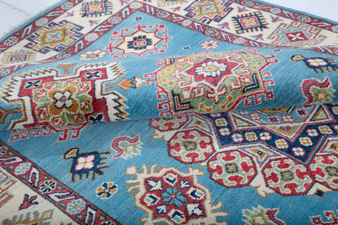 Kazak Blue Hand Knotted 50 X 78 Area Rug 700-147754 Image 6