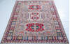 Kazak Grey Hand Knotted 57 X 79  Area Rug 700-147755 Thumb 1