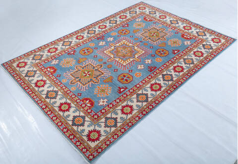 Kazak Blue Hand Knotted 55 X 82 Area Rug 700-147756 Image 2