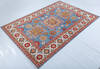 Kazak Blue Hand Knotted 55 X 82 Area Rug 700-147756 Thumb 2