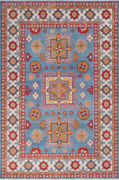 Kazak Blue Hand Knotted 5'5" X 8'2"  Area Rug 700-147756
