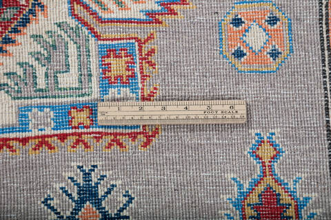 Kazak Grey Hand Knotted 57 X 710 Area Rug 700-147757 Image 7
