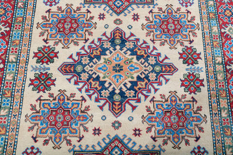Kazak Beige Hand Knotted 57 X 711 Area Rug 700-147758 Image 3