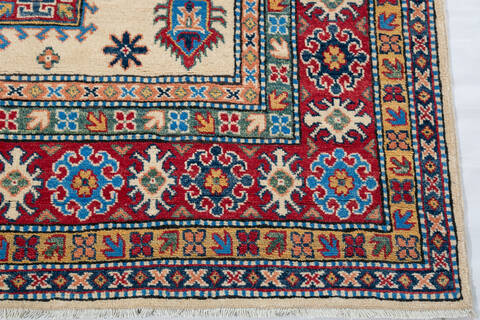 Kazak Beige Hand Knotted 57 X 711 Area Rug 700-147758 Image 4