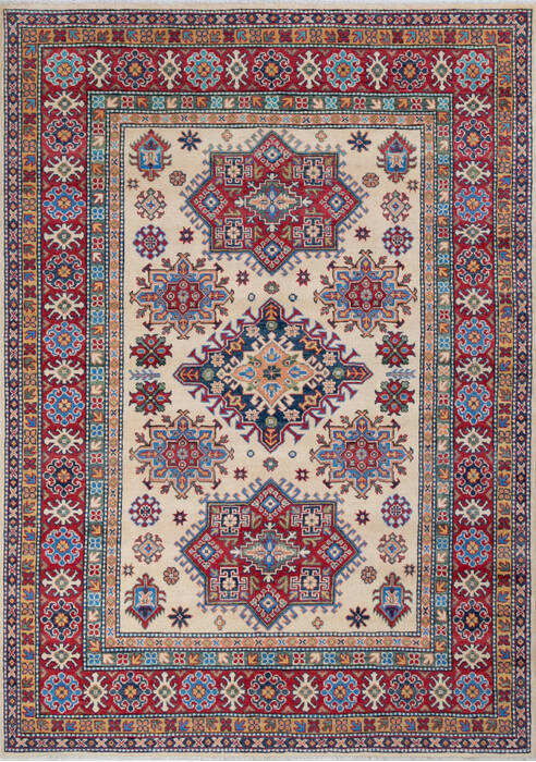 Kazak Beige Hand Knotted 57 X 711 Area Rug 700-147758 Image 0