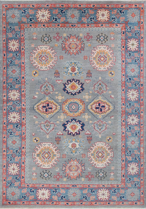 Kazak Grey Hand Knotted 57 X 711 Area Rug 700-147760 Image 0