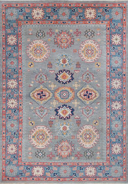 Kazak Grey Hand Knotted 5'7" X 7'11"  Area Rug 700-147760