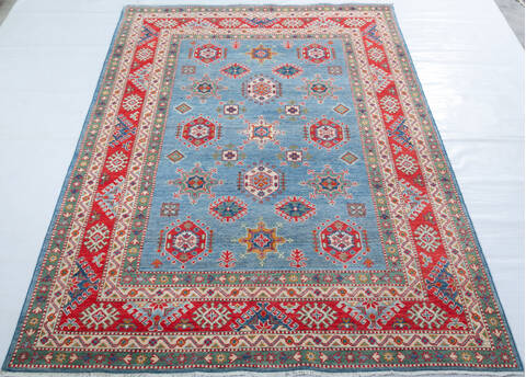 Kazak Blue Hand Knotted 59 X 82 Area Rug 700-147761 Image 1