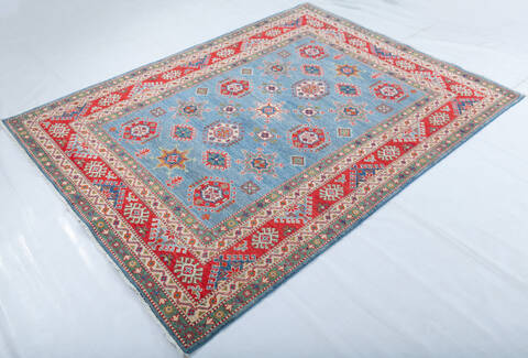 Kazak Blue Hand Knotted 59 X 82 Area Rug 700-147761 Image 2