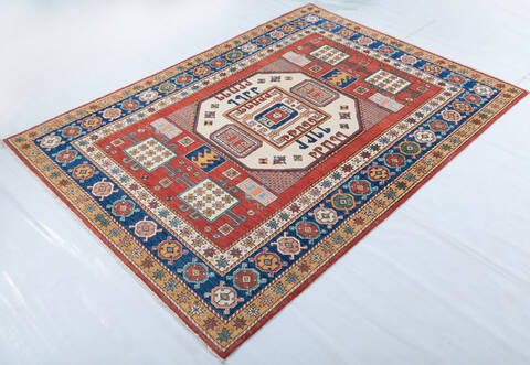 Kazak Red Hand Knotted 57 X 711 Area Rug 700-147762 Image 2