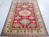 Kazak Red Hand Knotted 57 X 83  Area Rug 700-147763 Thumb 1