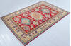Kazak Red Hand Knotted 57 X 83  Area Rug 700-147763 Thumb 2