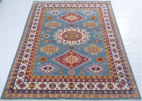 Kazak Blue Hand Knotted 58 X 80 Area Rug 700-147765 Image 1
