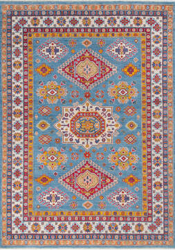 Kazak Blue Hand Knotted 5'8" X 8'0"  Area Rug 700-147765