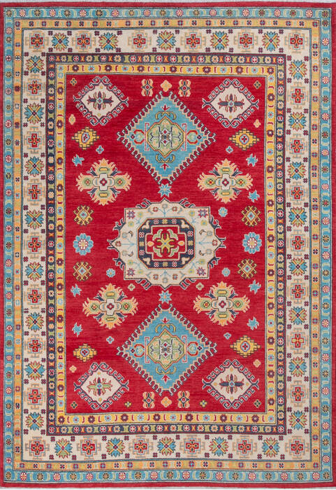 Kazak Red Hand Knotted 59 X 83 Area Rug 700-147766 Image 0