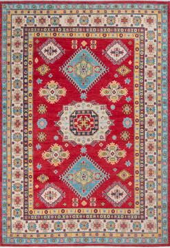 Kazak Red Hand Knotted 5'9" X 8'3"  Area Rug 700-147766