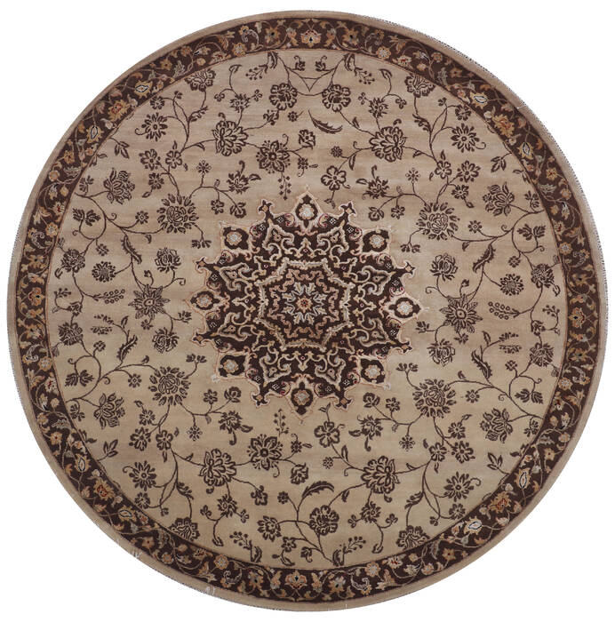 Jaipur Beige Round Hand Knotted 80 X 81 Area Rug 905-147768 Image 0