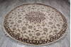 Jaipur Beige Round Hand Knotted 80 X 81  Area Rug 905-147768 Thumb 1