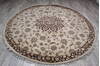 Jaipur Beige Round Hand Knotted 80 X 81 Area Rug 905-147768 Thumb 1